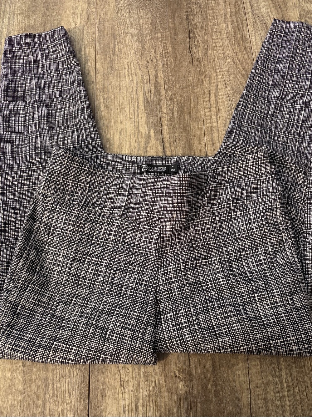 New York & Company Black and White Plaid Trousers - Women